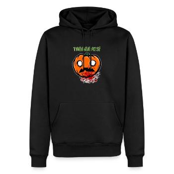 Zombie Pumpkin - Men’s Premium Organic Hoodie - black - Front - Nico (187cm)