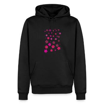 Red flowers, flowers, flowers, pink flowers - Men’s Premium Organic Hoodie - black - Front - Nico (187cm)