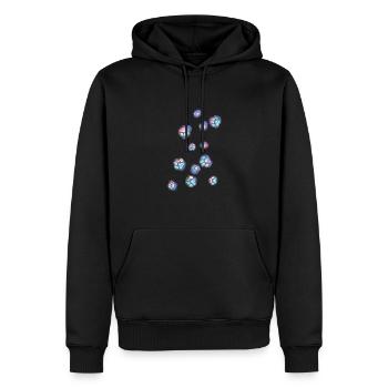 pattes de chat, patte, pattes, patte de chien, coloré - Sweat à capuche Premium bio Homme - noir - Devant - Nico (187cm)