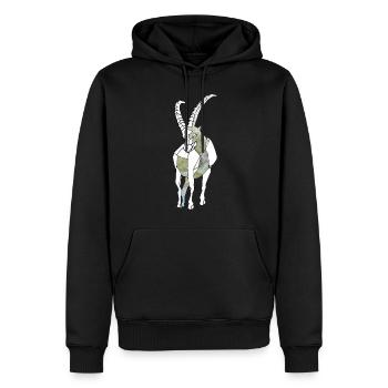 Polygon Capricorn - Männer Premium Bio Hoodie - Schwarz - Vorne - Nico (187cm)