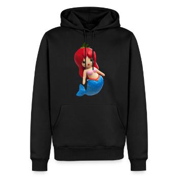 Sirène aux fraises - Sweat à capuche Premium bio Homme - noir - Devant - Nico (187cm)