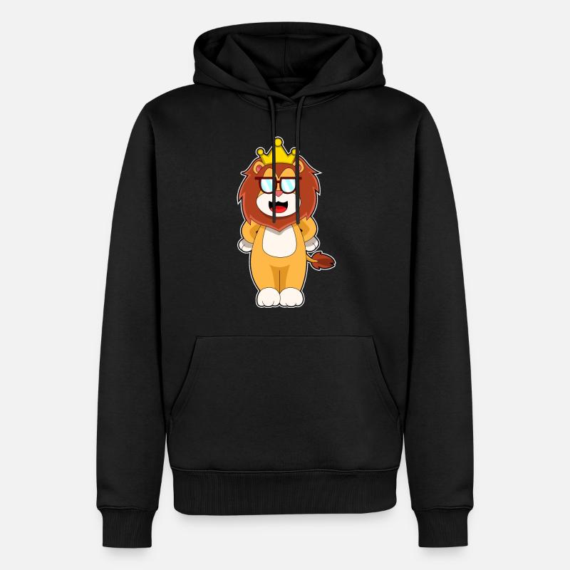 Couronne du roi Léo - Sweat à capuche Premium bio Homme - noir