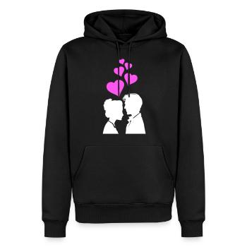 Ehepaar Hochzeit Couple Heirat - Männer Premium Bio Hoodie - Schwarz - Vorne - Nico (187cm)