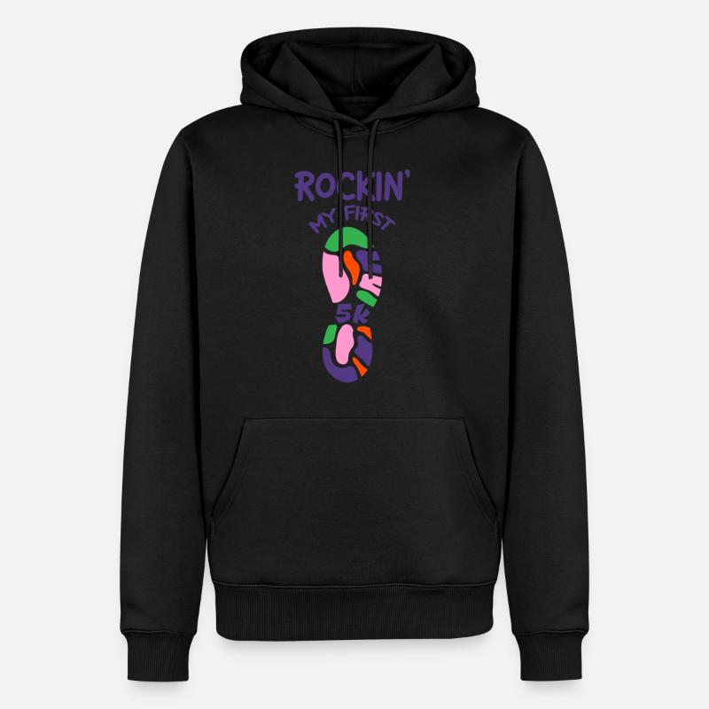Rockin' Mon Premier 5K 2 - Sweat à capuche Premium bio Homme - noir