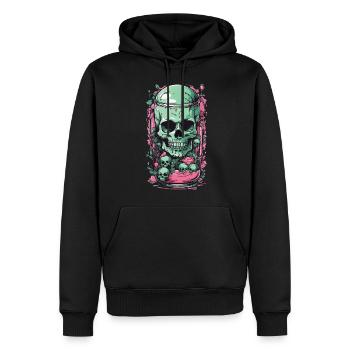 Goth Skull Candy Pastel Gothic Weirdcore Design - Men’s Premium Organic Hoodie - black - Front - Nico (187cm)