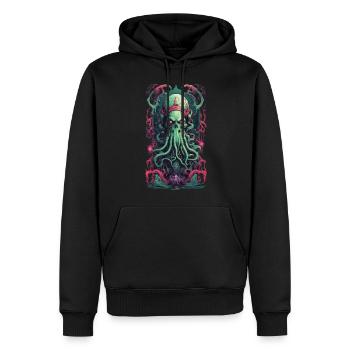 Dämonen König Unterwelt Gothic Okkult Design - Männer Premium Bio Hoodie - Schwarz - Vorne - Nico (187cm)