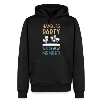 Hamburg Party Crew - Männer Premium Bio Hoodie - Schwarz - Vorne - Nico (187cm)
