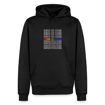Espress Your Queer - Männer Premium Bio Hoodie - Schwarz - Vorne - Nico (187cm)