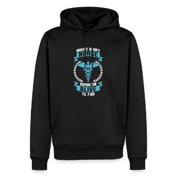 Nachtschwester Night Shift Nurse Krankenschwester - Männer Premium Bio Hoodie - Schwarz - Vorne - Nico (187cm)