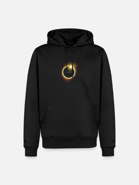 Total Solar Eclipse - Monday April 8 2024 - Men’s Premium Organic Hoodie - black
