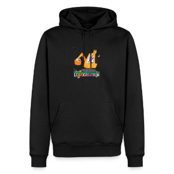Girl Hunter - Chasse aux œufs de Pâques pour les tout-petits drôle - Sweat à capuche Premium bio Homme - noir - Devant - Nico (187cm)
