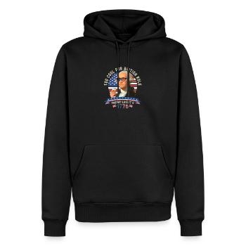 4 juillet George Washington - Trop cool pour - Sweat à capuche Premium bio Homme - noir - Devant - Nico (187cm)