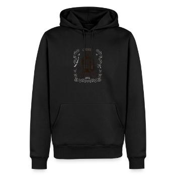 Odin Runen Viking Wir sehen uns in Walhalla, Wodan - Männer Premium Bio Hoodie - Schwarz - Vorne - Nico (187cm)