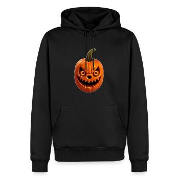 Halloween Kürbis - Männer Premium Bio Hoodie - Schwarz - Vorne - Nico (187cm)