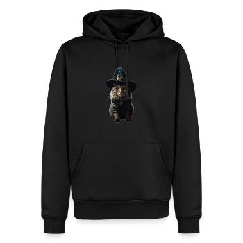 Hexenkater Halloween - Männer Premium Bio Hoodie - Schwarz - Vorne - Nico (187cm)