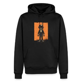 Gentleman Automate - Sweat à capuche Premium bio Homme - noir - Devant - Nico (187cm)
