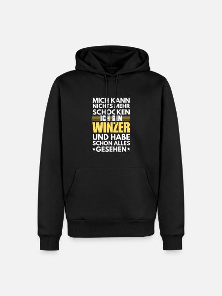 Vigneron non choquable - Sweat à capuche Premium bio Homme - noir