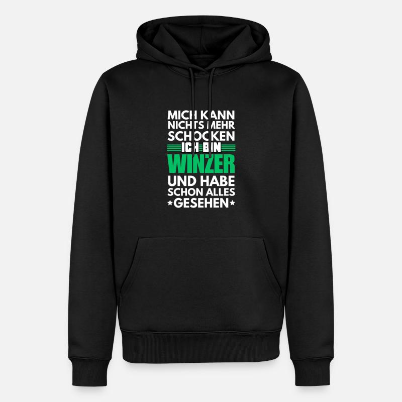 Vigneron non choquable - Sweat à capuche Premium bio Homme - noir