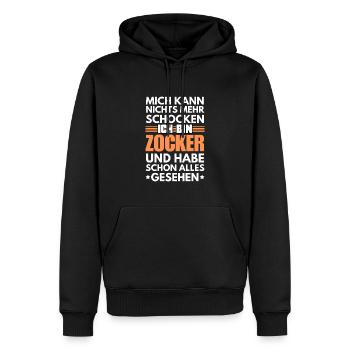 Non-shockable gambler - Men’s Premium Organic Hoodie - black - Front - Nico (187cm)