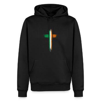 Irland Flagge Vintage Irische Fahne Dublin - Männer Premium Bio Hoodie - Schwarz - Vorne - Nico (187cm)
