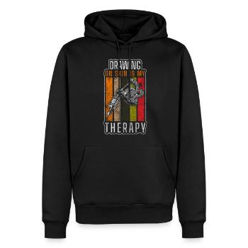 Tatoueur Body Art Profession Art - Sweat à capuche Premium bio Homme - noir - Devant - Nico (187cm)