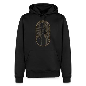 Beauty Artdeco Digital Art Prints - Sammlerstücke - Männer Premium Bio Hoodie - Schwarz - Vorne - Nico (187cm)