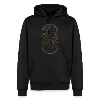 Beauty Artdeco Digital Art Prints - Sammlerstücke - Männer Premium Bio Hoodie - Schwarz - Vorne - Nico (187cm)