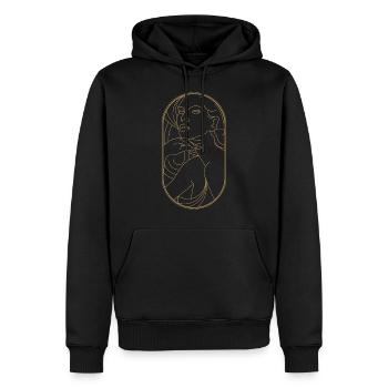 Beauty Artdeco Digital Art Prints - Sammlerstücke - Männer Premium Bio Hoodie - Schwarz - Vorne - Nico (187cm)