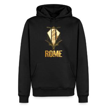 Rom Italien Stadt Skyline Kolosseum Gold Ornament - Männer Premium Bio Hoodie - Schwarz - Vorne - Nico (187cm)