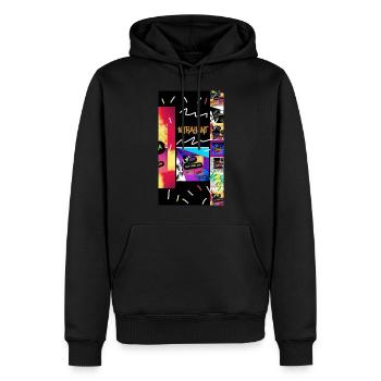 10trayant Style Streetart 4000 - Sweat à capuche Premium bio Homme - noir - Devant - Nico (187cm)