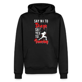 Fechten Säbel - Männer Premium Bio Hoodie - Schwarz - Vorne - Nico (187cm)