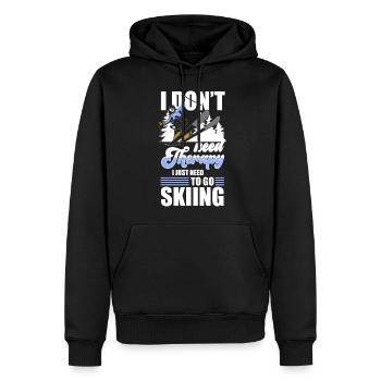 Ski Ski Holiday Moniteur de ski Piste de ski - Sweat à capuche Premium bio Homme - noir - Devant - Nico (187cm)