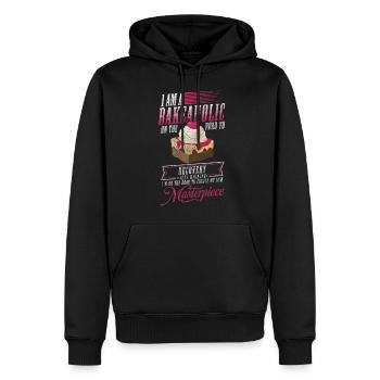Muffin artisanal Chef pâtissier - Sweat à capuche Premium bio Homme - noir - Devant - Nico (187cm)
