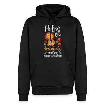 Tierschützer Veganer Fleischlos - Männer Premium Bio Hoodie - Schwarz - Vorne - Nico (187cm)