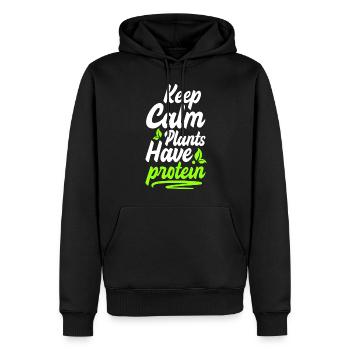 Veganismus Tierschutz Gesund Bio - Männer Premium Bio Hoodie - Schwarz - Vorne - Nico (187cm)