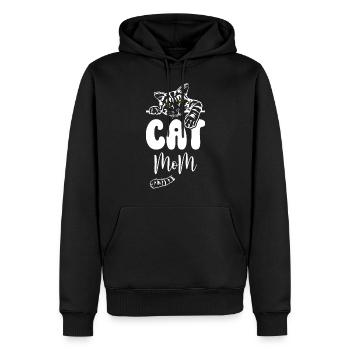 Cat Mom - Männer Premium Bio Hoodie - Schwarz - Vorne - Nico (187cm)