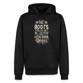 Famille Membre de la famille - Sweat à capuche Premium bio Homme - noir - Devant - Nico (187cm)