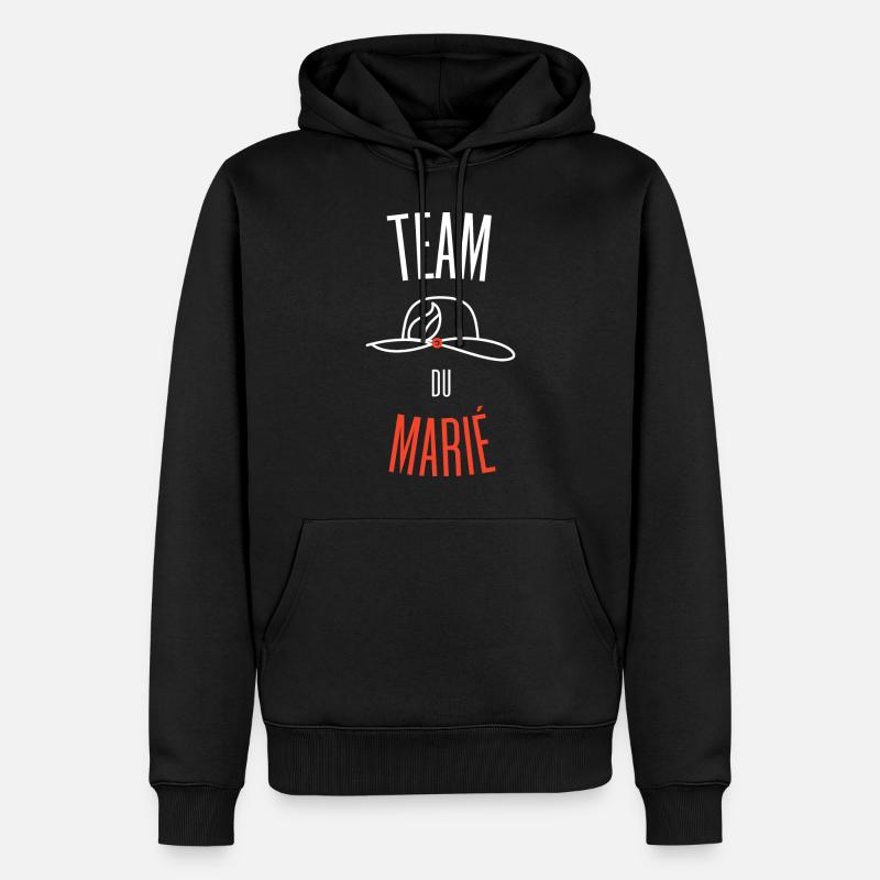 Team des Bräutigams - Männer Premium Bio Hoodie - Schwarz