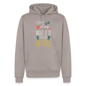 Shopping Achat Addiction Bag - Sweat à capuche Premium bio Homme - taupe - Devant - Nico (187cm)