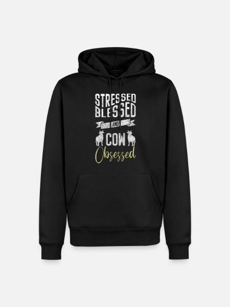 Rind Bauer Süß Wirtschaft - Männer Premium Bio Hoodie - Schwarz