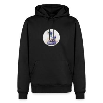 Animal giraffe fantasy and cute - Men’s Premium Organic Hoodie - black - Front - Nico (187cm)
