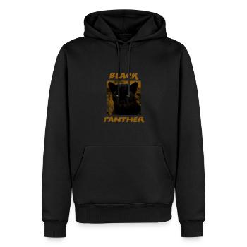 SCHWARZER PANTHER - Männer Premium Bio Hoodie - Schwarz - Vorne - Nico (187cm)