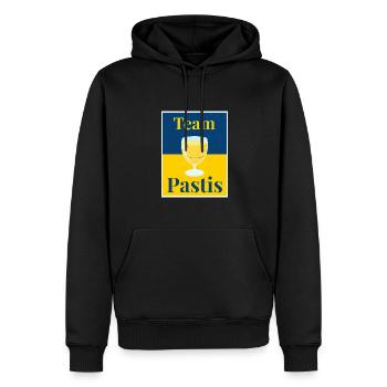 Team Pastis - Pour les amoureux du pastaga! - Sweat à capuche Premium bio Homme - noir - Devant - Nico (187cm)