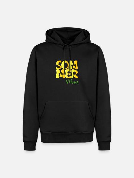 Sommer Vibes - Männer Premium Bio Hoodie - Schwarz