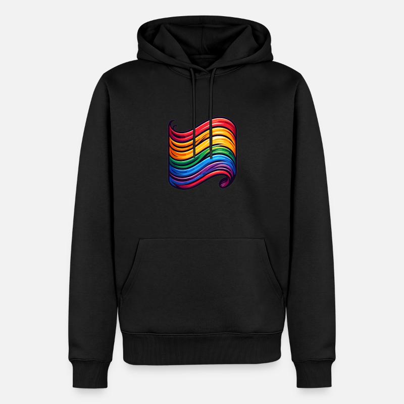 Drapeau de la diversité - Sweat à capuche Premium bio Homme - noir
