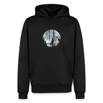 Moon Rider - Männer Premium Bio Hoodie - Schwarz - Vorne - Nico (187cm)