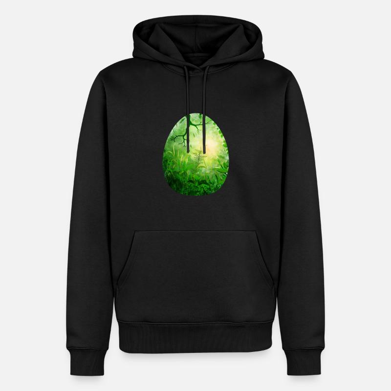 Oeuf de dragon vert - Sweat à capuche Premium bio Homme - noir