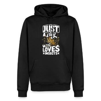 Entomology Entomologist Bugs Just A Boy Who Loves - Männer Premium Bio Hoodie - Schwarz - Vorne - Nico (187cm)