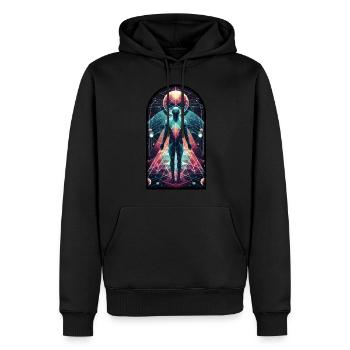Raumfahrer - Männer Premium Bio Hoodie - Schwarz - Vorne - Nico (187cm)