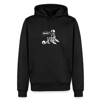 Deux squelettes font l'amour. - Sweat à capuche Premium bio Homme - noir - Devant - Nico (187cm)